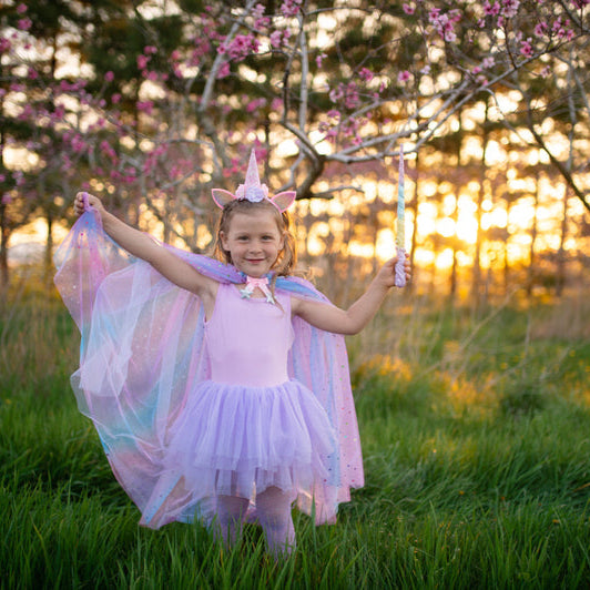 Dress Up - Rainbow Unicorn Cape Set