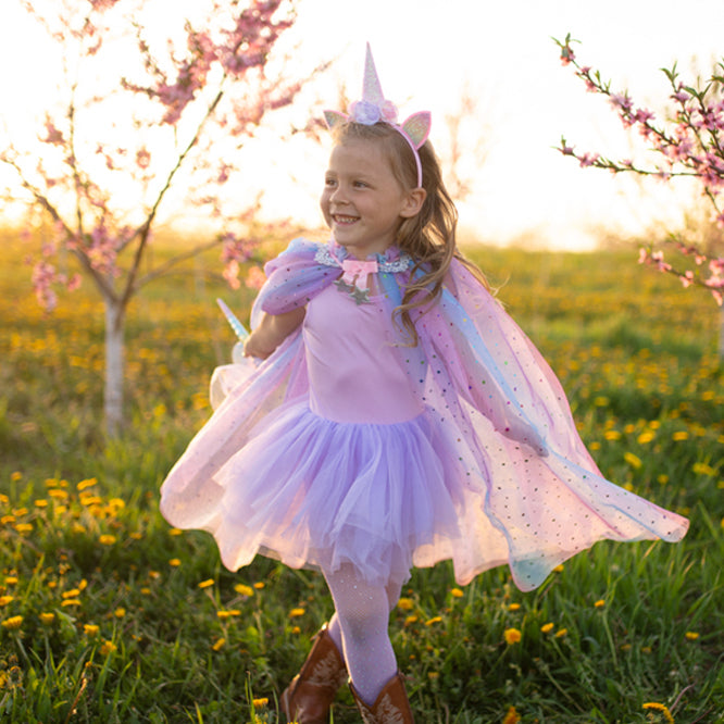 Dress Up - Rainbow Unicorn Cape Set