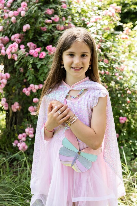 Dressup - Cape - Pink Sequins Twirl Cape - Size 4-6
