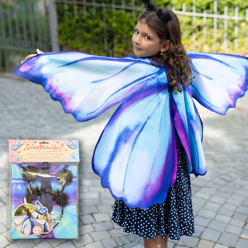 Soft Wings | Blue Mythical Monarch - Size 4-6