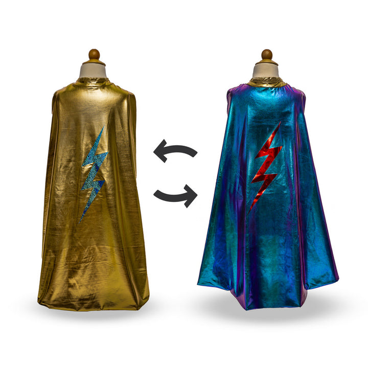 Dressup - Cape - Blue Lightening Reversible Cape 5-6y