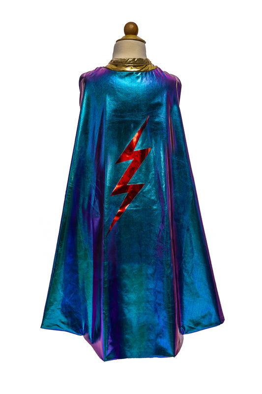 Dressup - Cape - Blue Lightening Reversible Cape 5-6y