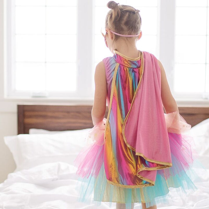 Dressup - Super-duper Tutu, Cape & Mask, Pink & Gold Size 4-6