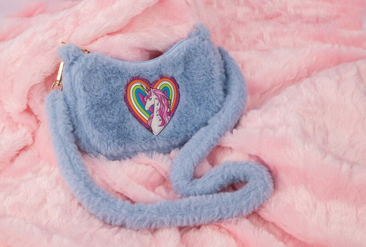 Periwinkle Blue Rainbow Cuddle Crossbody Purse