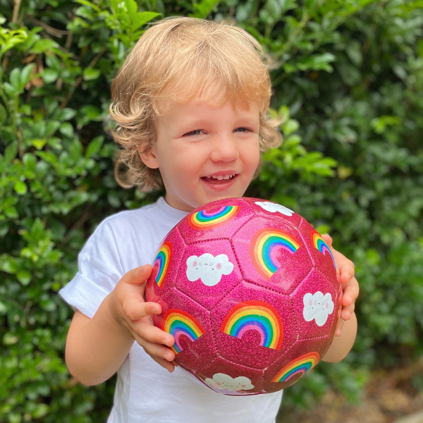 Glitter Soccer Ball - Rainbow (Size 3)