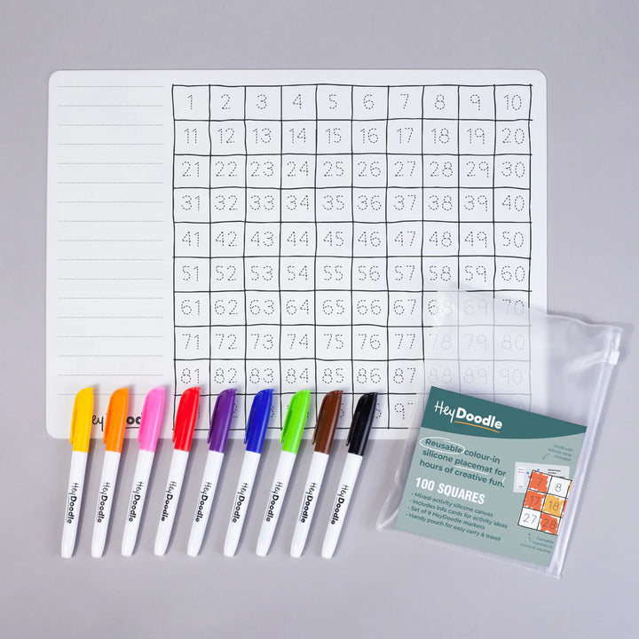 Reusable Colour-in Placemat 100 Squares