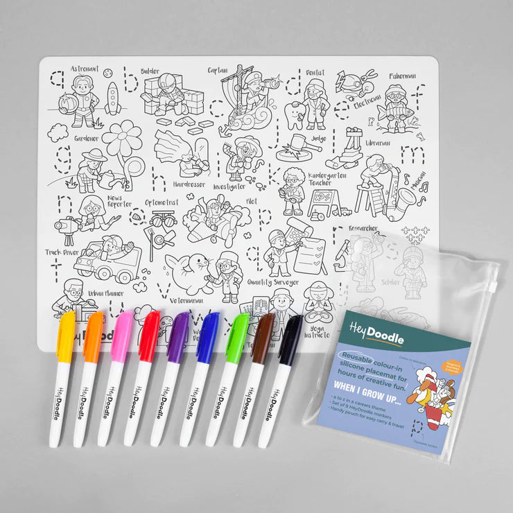 Reusable Colour-in Placemat - When I Grow Up