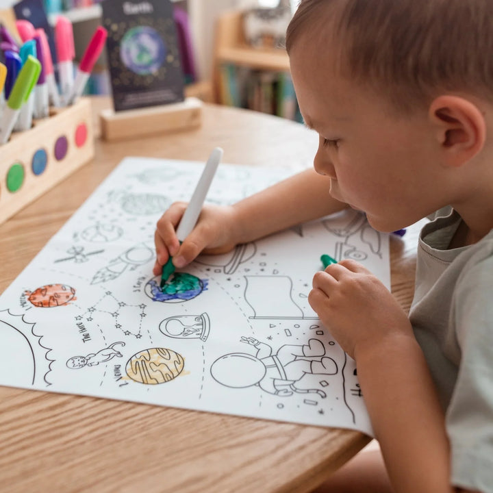 Reusable Colour-in Placemat - Outer Space