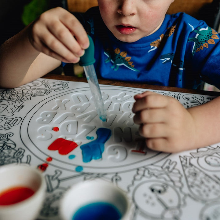 Sensory Colour-in Placemat - Alphabet Soup