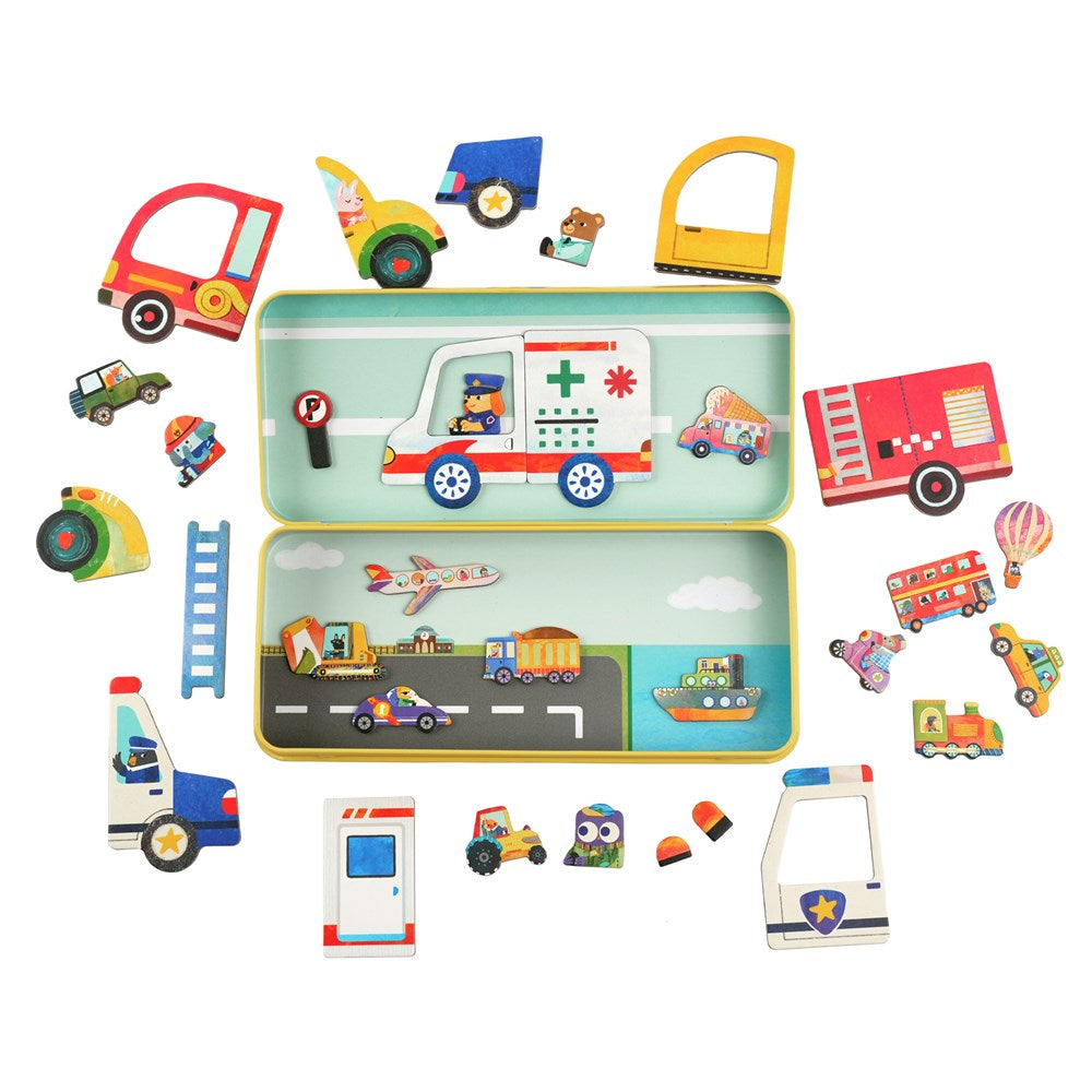 Magnetic Travel Tin - Vehicles
