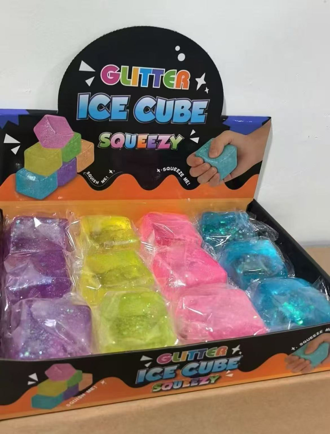 Crystal Squish Stretch Ball Cube
