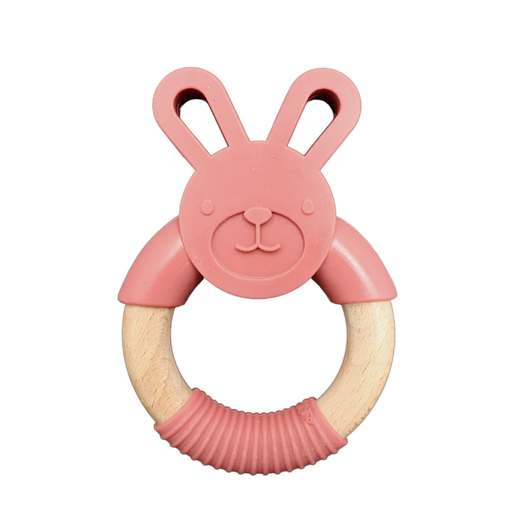 Easter Bunny Teether - Dusty Pink