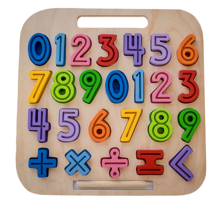 Wooden Tracing Puzzle - 123 Numbers