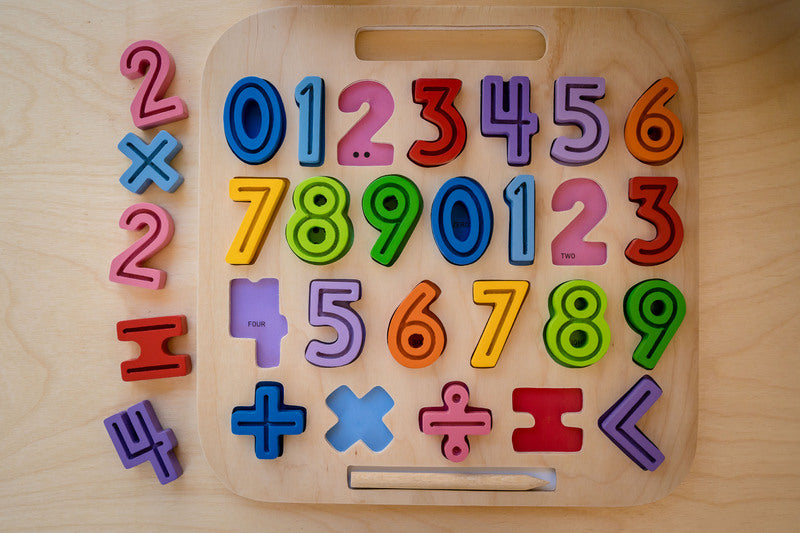 Wooden Tracing Puzzle - 123 Numbers