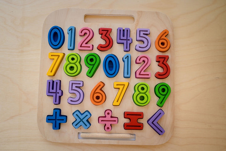 Wooden Tracing Puzzle - 123 Numbers