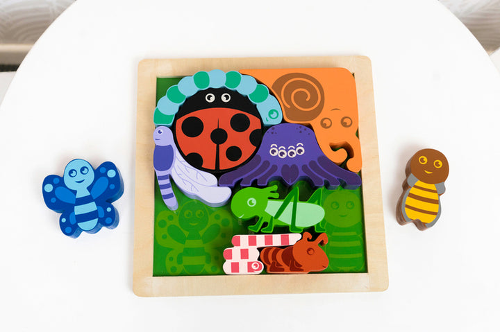 Wooden Puzzle - Chunky Bugs