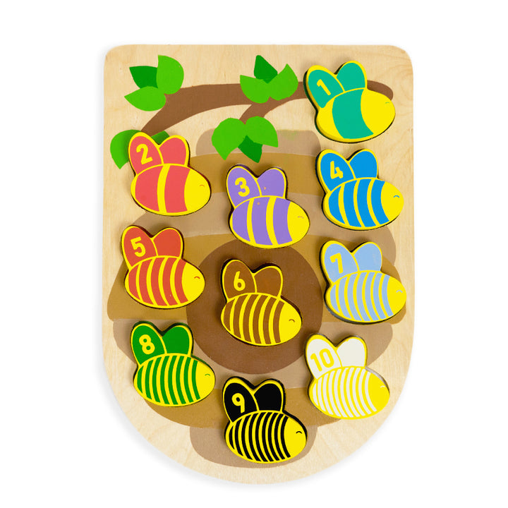 Wooden Puzzle - 123 Bee