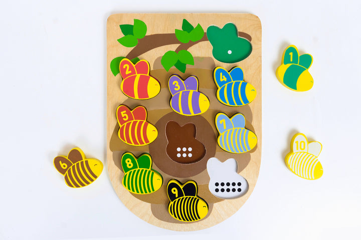 Wooden Puzzle - 123 Bee