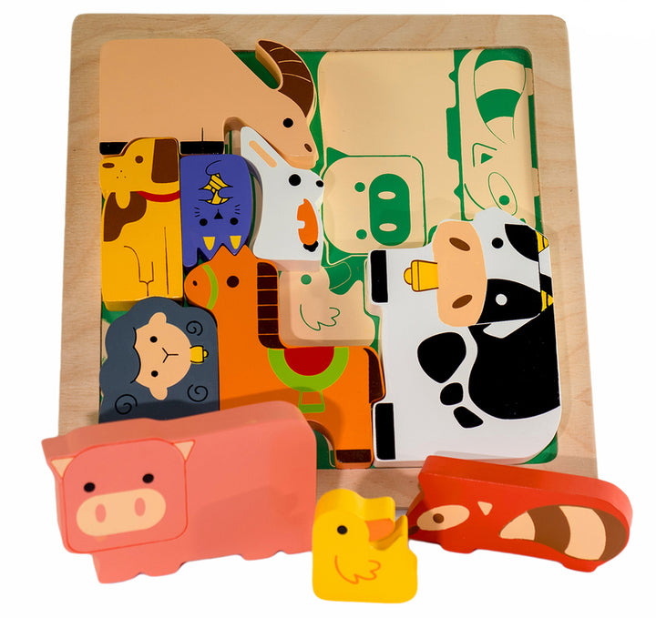 Wooden Puzzle - Chunky Farm Animals