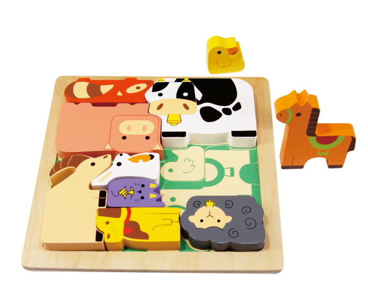 Wooden Puzzle - Chunky Farm Animals