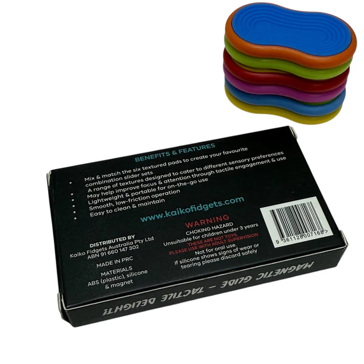 Mag Sliders - Six Interchangeable Magnetic Textured Pad Fidgets