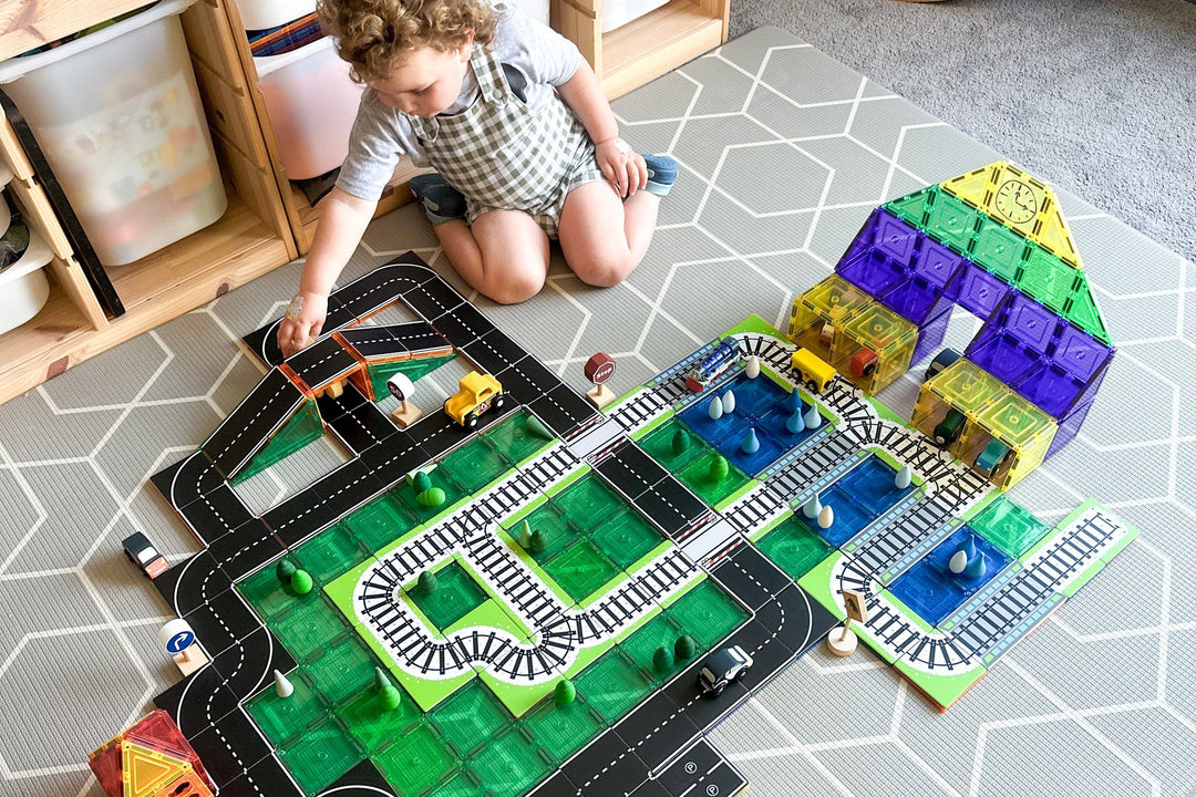 Magnetic Tile Toppers - Train Pack