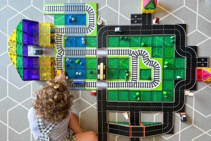 Magnetic Tile Toppers - Train Pack