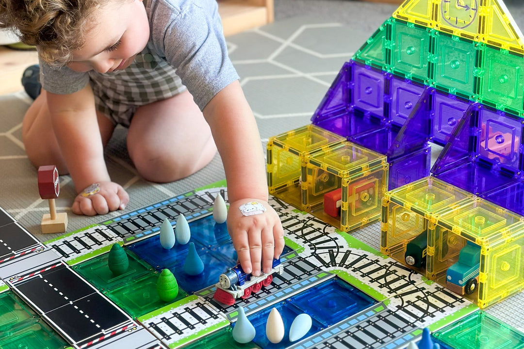 Magnetic Tile Toppers - Train Pack