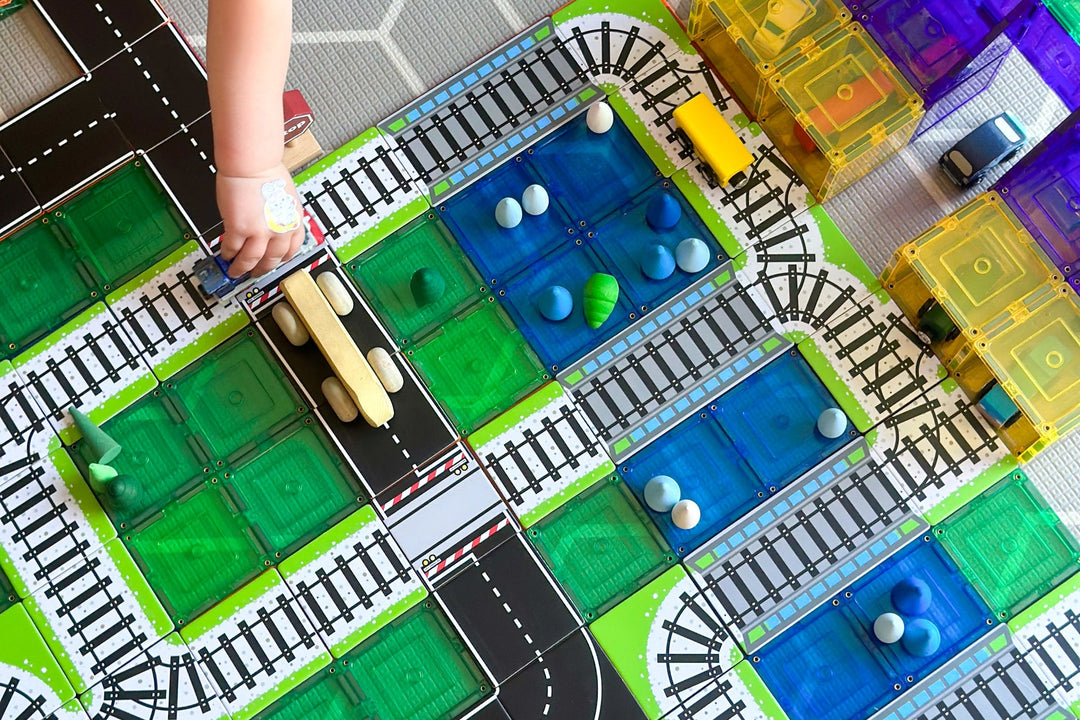 Magnetic Tile Toppers - Train Pack