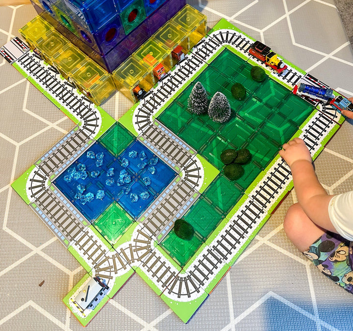 Magnetic Tile Toppers - Train Pack