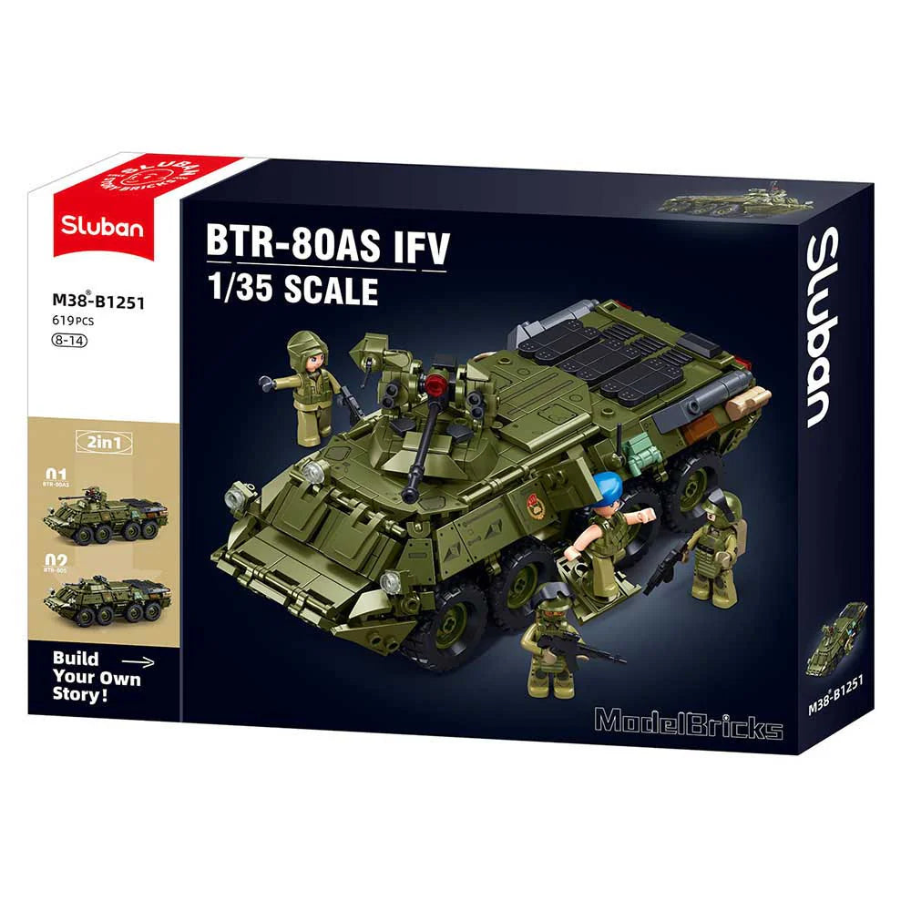 BTR-80AS Front-line Light Infantry ATV Tank 619 Pcs