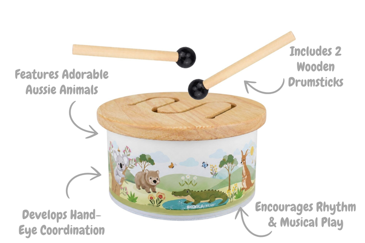 Bush Buddies - Aussie Wooden Drum