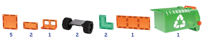TileTek - 14 Piece Mega Recycling Truck
