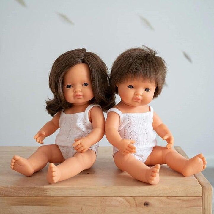 Miniland Doll - Caucasian Boy - Brunette - 38cm