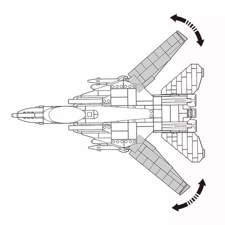 Model Bricks F14 Fighter 404 Pcs