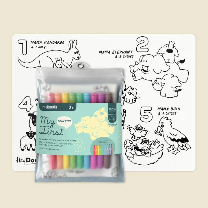 Reusable Colour-in Placemat - My First Counting