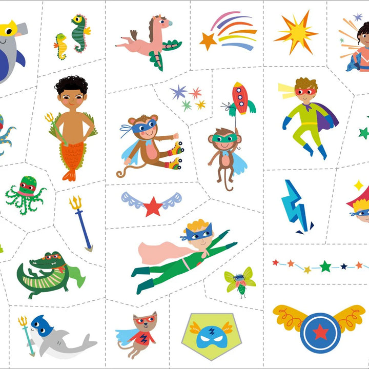 Face Stickers and Tattoos - Superheroes