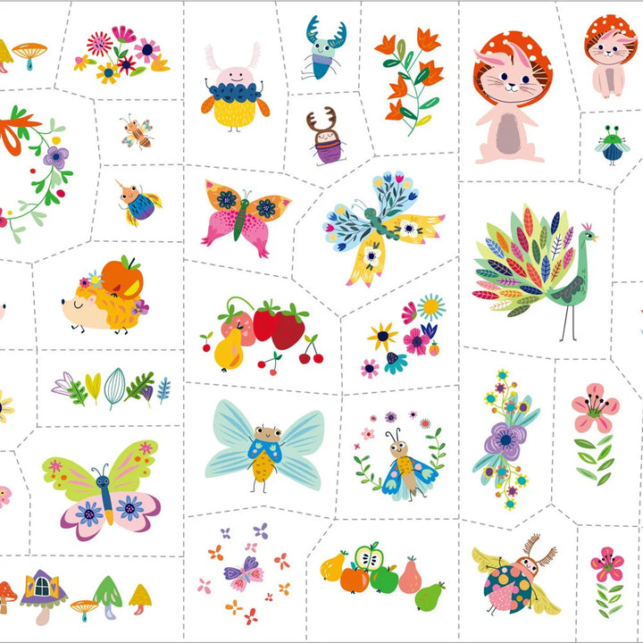 Face Stickers and Tattoos - Fantasy Garden