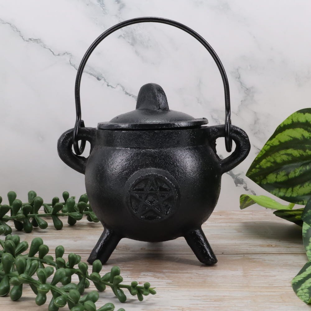 Cast Iron Pentacle Cauldron - Extra Small