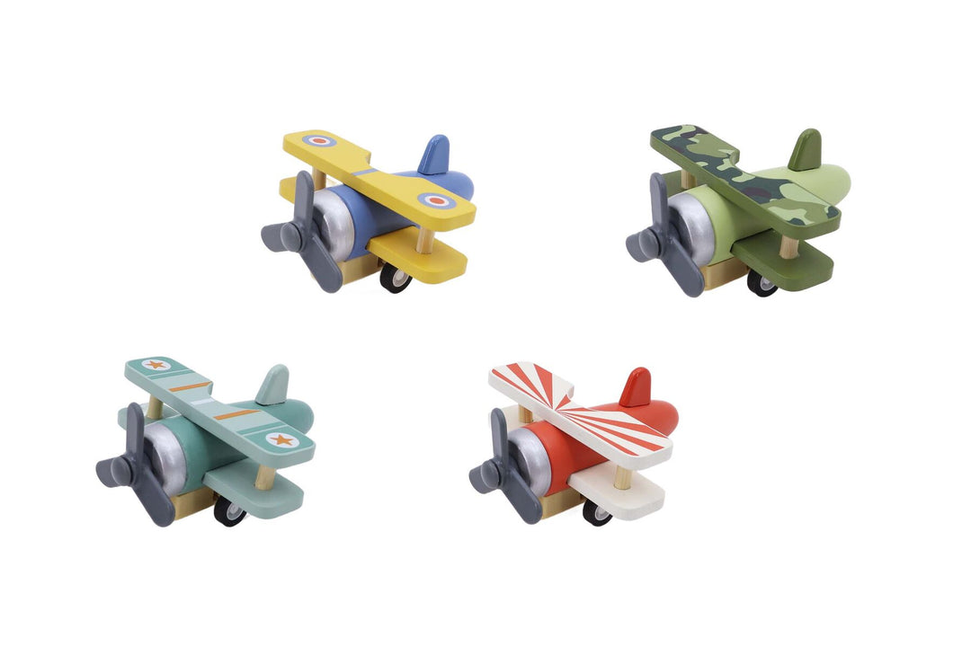 Wooden Pull Back Glider Plane