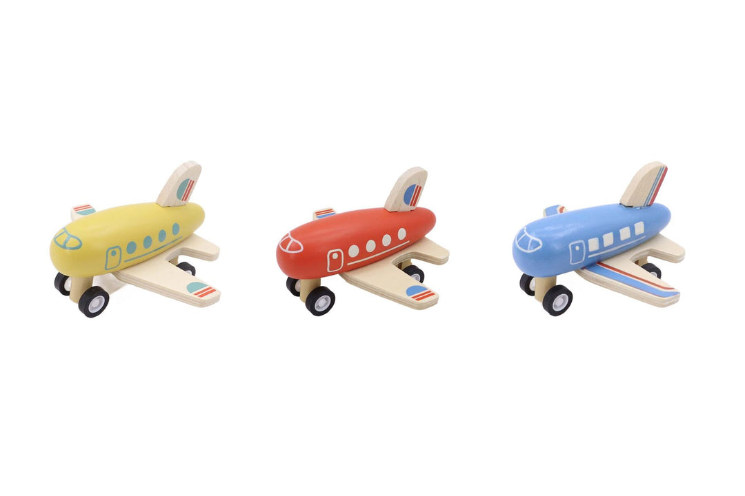 Wooden Pull Back Airplane