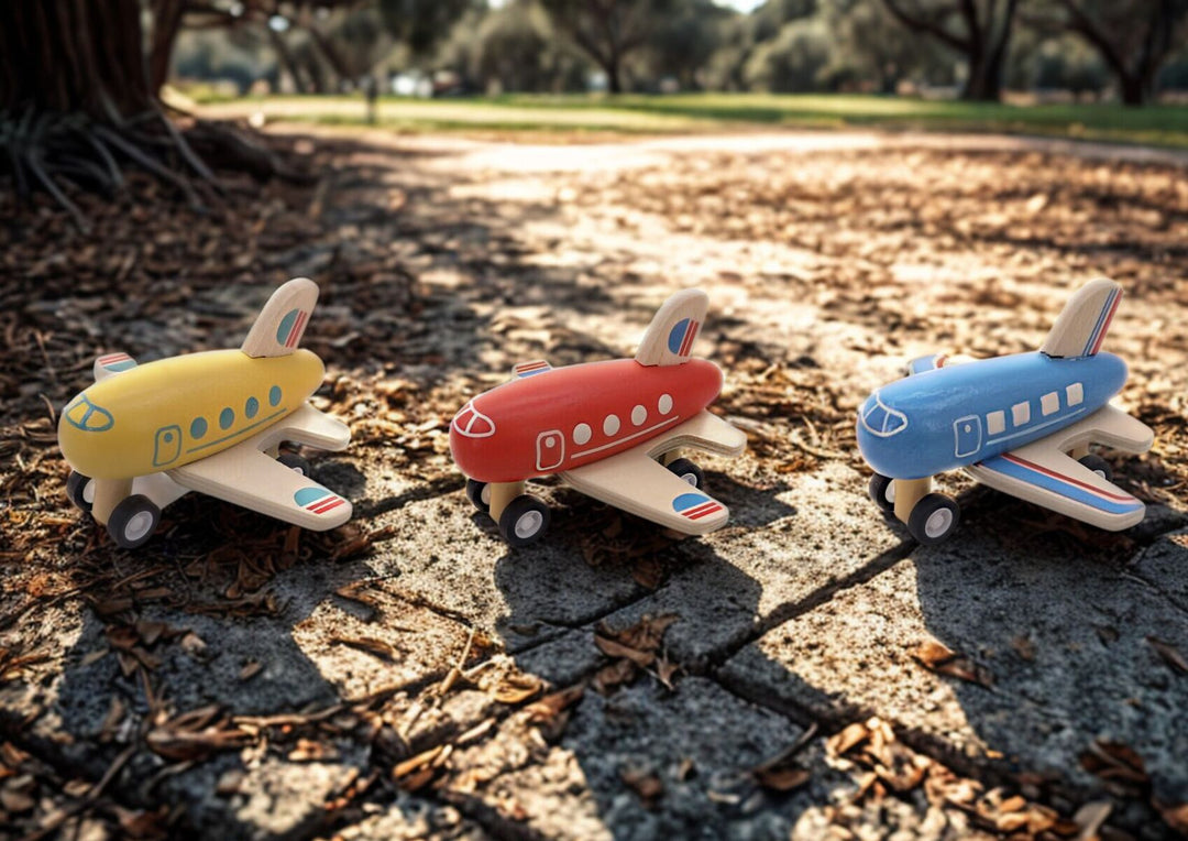 Wooden Pull Back Airplane