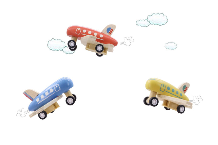 Wooden Pull Back Airplane