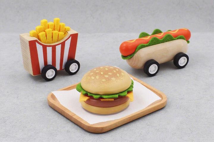 Wooden Pull Back - Fast Food
