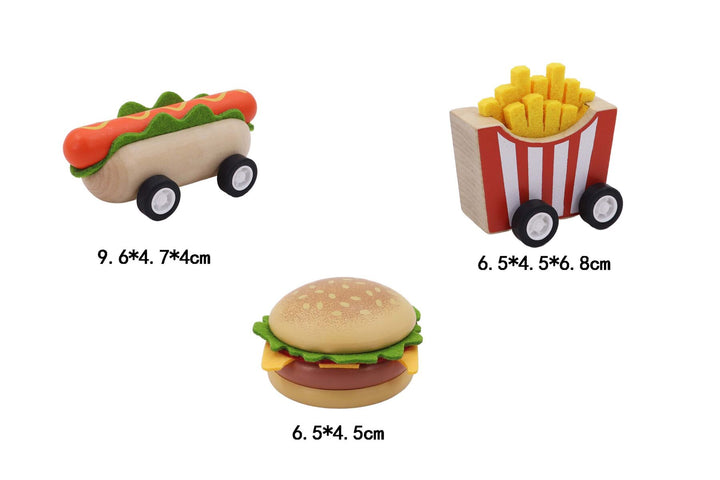 Wooden Pull Back - Fast Food