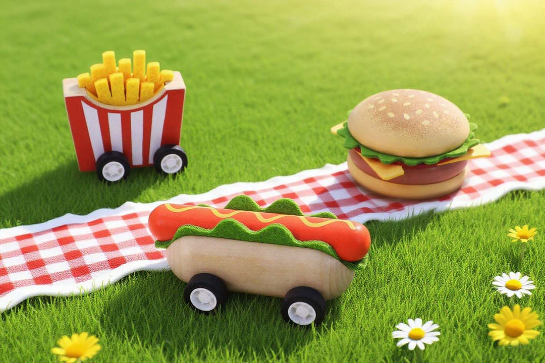 Wooden Pull Back - Fast Food