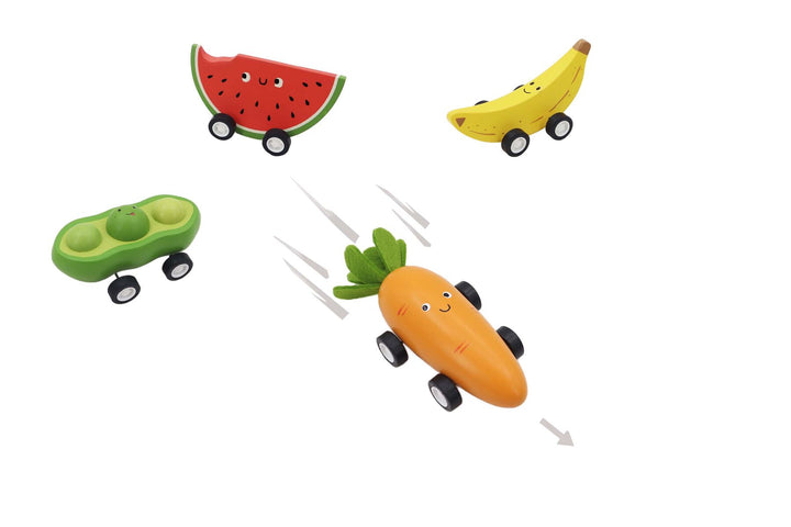 Wooden Pull Back - Fruit & Veggie