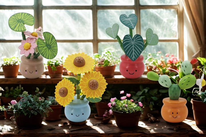 Wooden Dancing Flowerpot