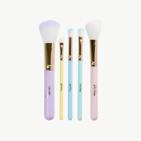 Oh Flossy 5 Piece Rainbow Makeup Brush Set