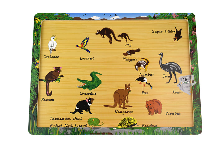 Australian Animals and Names Jigsaw Puzzle